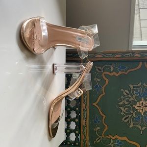 Clear strappy heel sandals